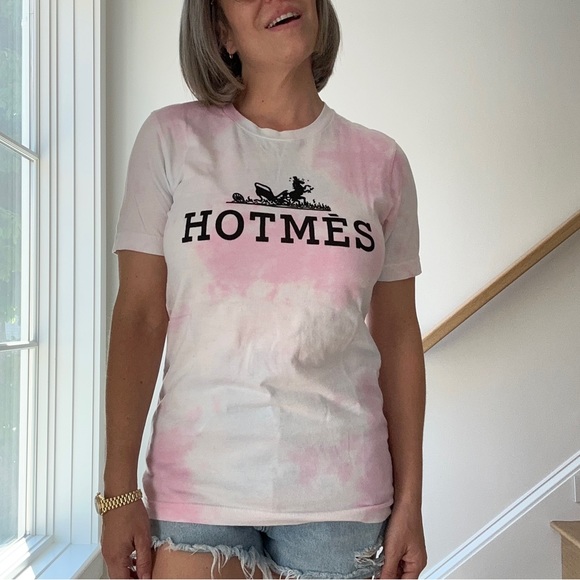 Pink blue tie dye Hotmés Hermès t-shirt💗 - Picture 2 of 2